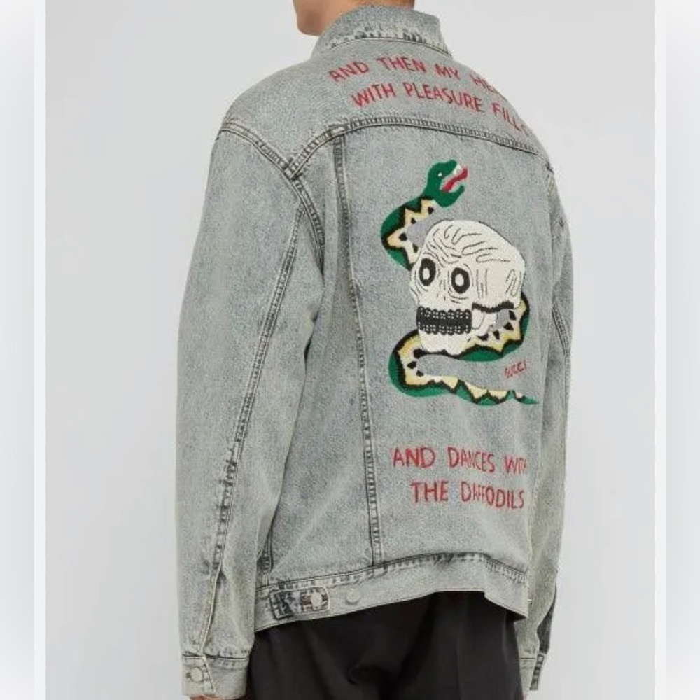 GUCCI UNISEX DENIM JACKET SIZE 52 OVERSIZED
